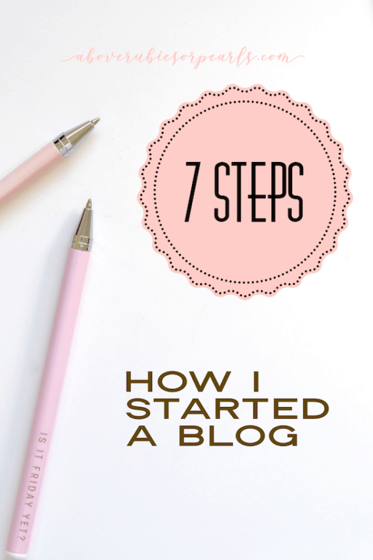 7 steps for starting a blog
