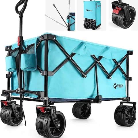 Valley Collapsible Folding Wagon in blue