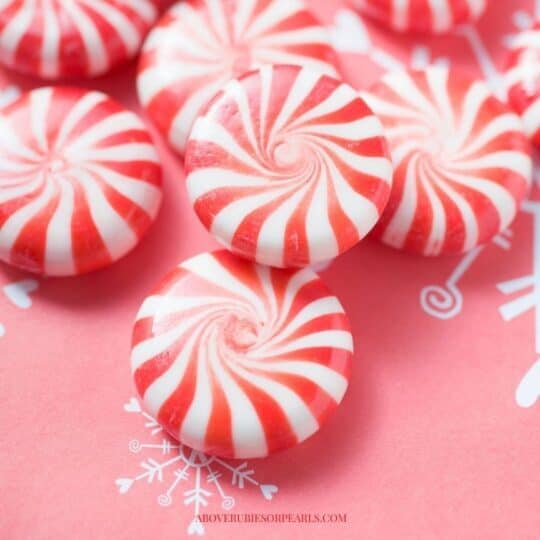 several peppermint candies