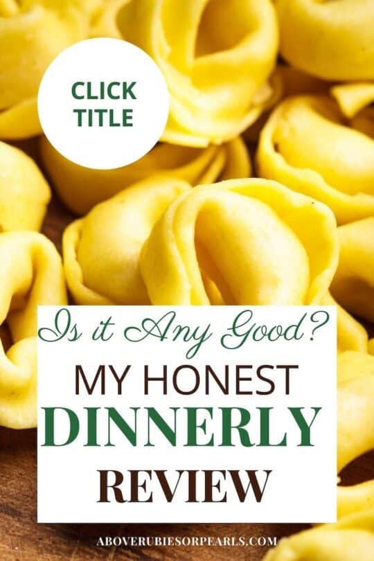 Tortellini on a table is the background for the title that says: Is it any good? My honest innerly review