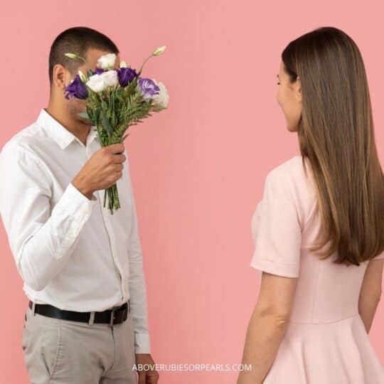 A man and woman show how to trust God by meeting on a blind date.