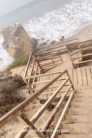 A view from the stairs that lead down to El Matador Beach